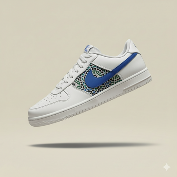 ItsMaghribi Zellij Blue – حذاء سنيكرز كلاسيكي مغربي