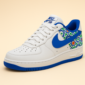 Its Maghribi AF Blue –  حذاء مغربي أزرق